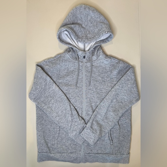 Figs Jackets & Blazers - FIGS Sherpa Lined Fleece Zip Hoodie Gray Size M